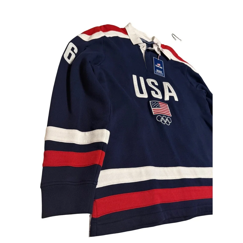 NWT Polo Ralph Lauren Team USA 2026 Olympic Rugby Shirt Mens Large